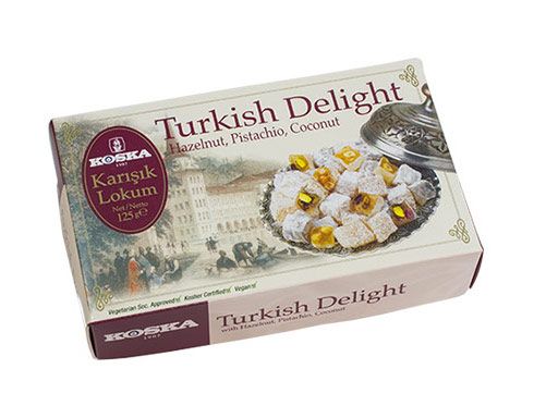 125 g Mixed Turkish Delight (Coconut, Hazelnut, Pist.)
